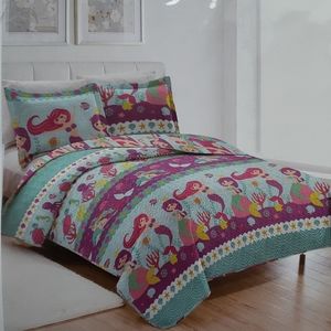 NWT 3Pcs Mermaid Bedspread Set